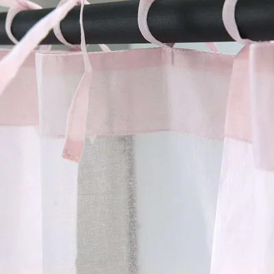 Immagine prodotto di Voile di cotone rosa chiaro con lacci 110x250