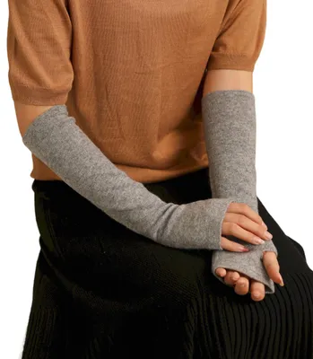 Productafbeelding van Prettystern dames armwarmers, lange mouwen, stulpen, 100% kasjmier, polswarmers zonder vingers