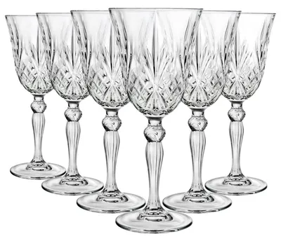 Produktbild von RCR Melodia White Wine Glasses – 210 ml – Set of 6 – Crystal Clear – Dishwasher Safe