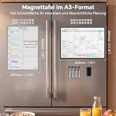 Productafbeelding van SURFOU Magnetisch whiteboard voor op de koelkast, maand- en weekplanner