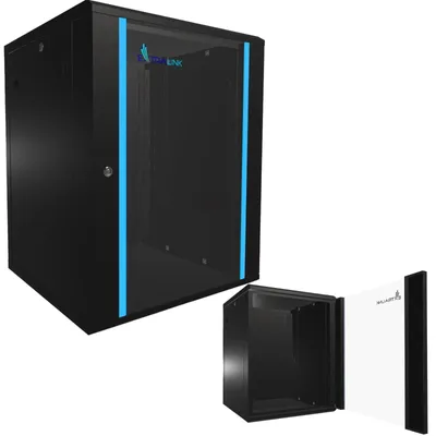 Zdjęcie produktu dla Extralink Szafa Rackmount 15U 600x600 Black do montażu naściennego