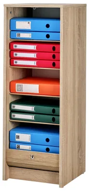 Produktbild von SIMMOB Rolltop Aktenschrank mit Rolladentür Abschließbar 104 x 38 x 38,5 cm, Farbe:Eiche