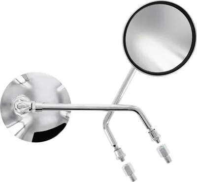 Image de MZA rétroviseur / miroir rétroviseur paire Ø 105mm, chromé filetage M8 / M10 avec adaptateur