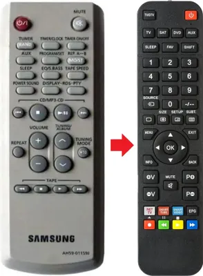 Produktbild von Fernbedienung passend für SAMSUNG MMZJ6 | MMZJ6RHELS