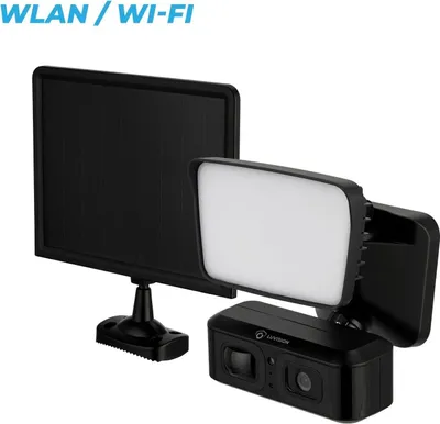 Produktbild von LUVISION WLAN LED Flutlicht Solarleuchte Überwachungskamera Lampe mit Bewegungsmelder