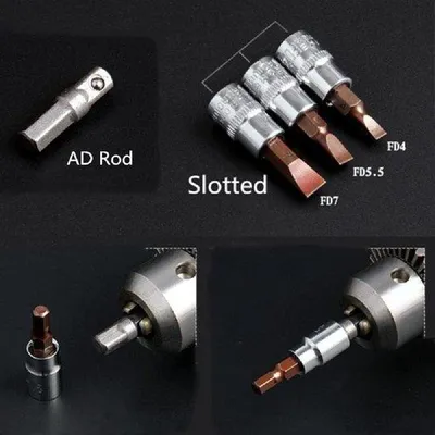 Image de Clé à douille d'angle 1/4" - Acier CR-V - pour la maison, le bureau et l'atelier