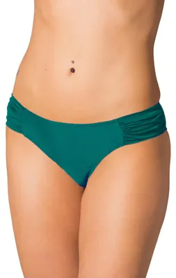 Produktbild von Aquarti Damen Bikinihose mit seitlichen Raffungen, Farbe: Smaragdgrün, Größe: 38