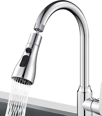 Produktbild von Keuchenzubehör für Küche, 360° flexible Wasserhahnverlängerung, mit 3 Abflussmodi, FM20 FM22 M24, für die meisten Schnittstellen geeignet, mit mehreren Anschlussadaptern