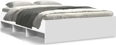 Produktbild von vidaXL Bettgestell Weiß 120x190 cm Holzwerkstoff