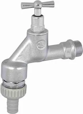 Produktbild von Js Auslaufventil Mit Rb+Sv, O. Rv Knebel-Oberteil,1/2",Matt Chrom