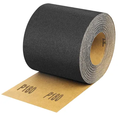 Produktbild von Schleifpapier Rolle 180er Körnung 93 mm x 10 m Siliziumkarbid Holz Metall