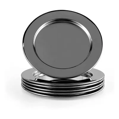 Produktbild von Echtwerk 6-teiliges Glasuntersetzer-Set aus Edelstahl, Getränke-Untersetzer, Runde Untersetzer für Glas, Tassen, Vasen, Kerzen, Black-Edition, Ø ca. 8 cm