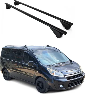 Produktbild von Dachträger Grundtäger für Citroen Jumpy 2007-2025 75kg Metall Schwarz 2 tlg
