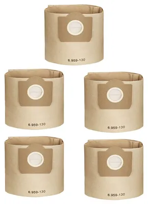 Produktbild von WD3 Staubsaugerbeutel, 5er-Packung Gerade Staubsaugerbeutel für Kärcher WD3, WD 3 Premium, WD3200, WD3500P, A2204, A2204, A2534, SE4001 (5er-Packung)
