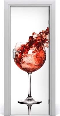 Produktbild von Tulup Türaufkleber 75x205 cm Dekorative Aufkleber Selbstklebend Wasserdichte Tapete Abnehmbar Schlafzimmer Wohnzimmer Wohnkultur - Ein Glas Wein