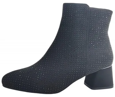 Immagine prodotto di Stivaletti neri da donna, marca Damenschuhe, ideali per il tempo libero