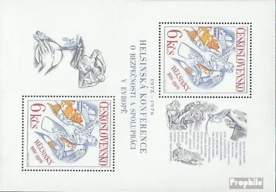 Produktbild von Briefmarken Tschechoslowakei 1976 Mi Block33 (kompl.Ausg.) postfrisch KSZE