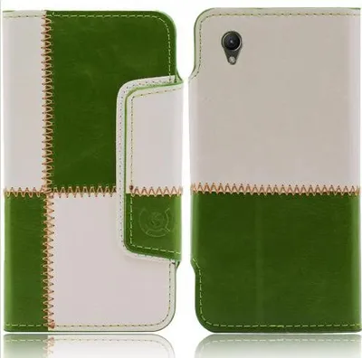 Produktbild von Sony Xperia Z (L36H) numia Bookstyle Nahtmuster Grè1/4n-Weiss