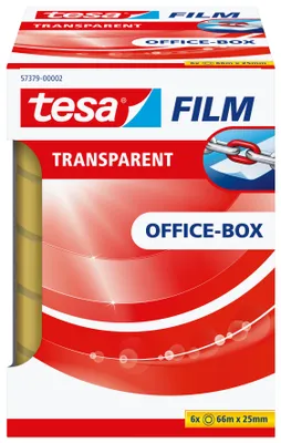 Produktbild von tesafilm transparent, 6 Rollen, 25mm, Office Box, Klebeband