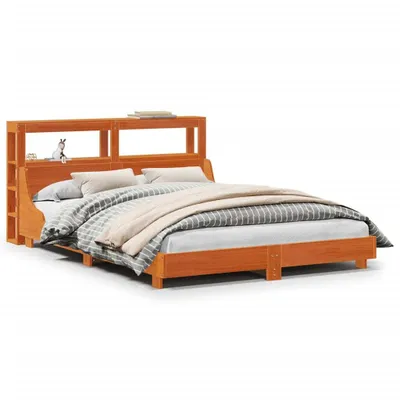 Produktbild von Massivholzbett ohne Matratze Wachsbraun 140x190 cm Kiefernholz
