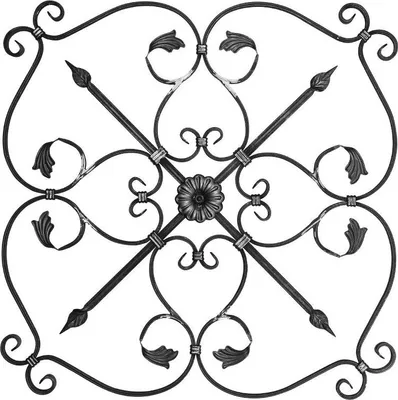Immagine prodotto di LogistSystem - Ferri battuti ornamentali in ferro battuto 800x800 mm - ad es. come elemento per inferriate - ringhiere - recinzioni - cancelli - rosoni - grate 13.028