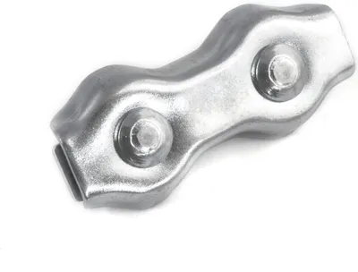 Produktbild von SEILKLEMMEN DUPLEX verzinkt  5mm  10 Stück    Klemme Drahtseilklemme Seilklemme
