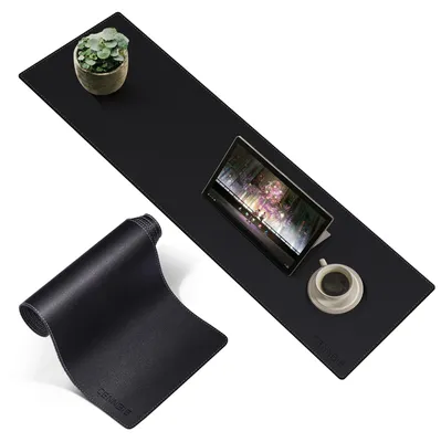 Kunstleder Consoletafel-Abdeckung 100x30 cm schwarz