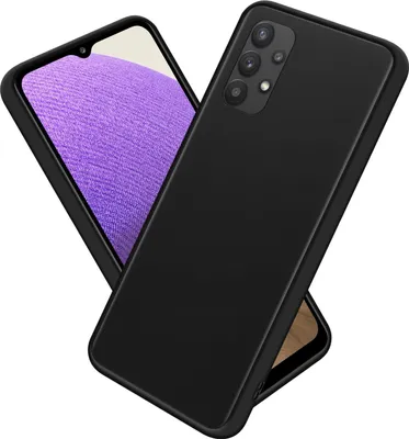Produktbild von Cadorabo Hülle für Samsung Galaxy A32 5G Schutz Hülle in Schwarz Handyhülle Hybrid Schutzhülle Etui TPU Silikon