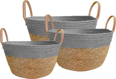 Zdjęcie produktu dla Zestaw 3szt Koszy Naturalnych BOHO 223K16