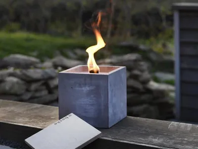 Produktbild von Beske Betonfeuer ‘Fuego’, Quadratisch, Grau, Weiß, Holz, 1 Stück(e)