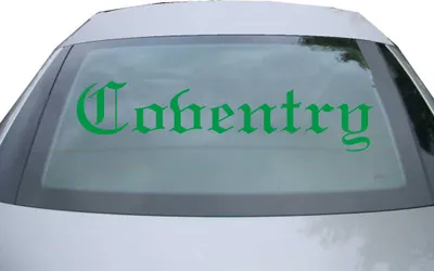 Produktbild von Indigos UG - Aufkleber Heckscheibe & Motorklappe DE6613 - grün - 600x142 mm - Cobentrg - Auto Scheiben Fenster Heckklappe Tuning Racing JDM - Die cut