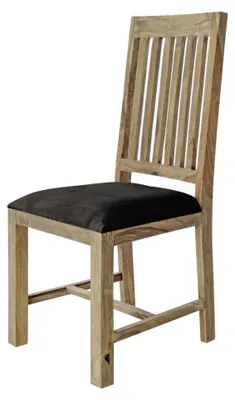Produktbild von YOGA Holzstuhl mit Sprossen und Polster grau