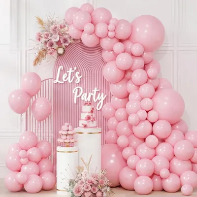 Immagine prodotto di Palloncini rosa pastello, 100 pezzi, decorazioni per feste di compleanno