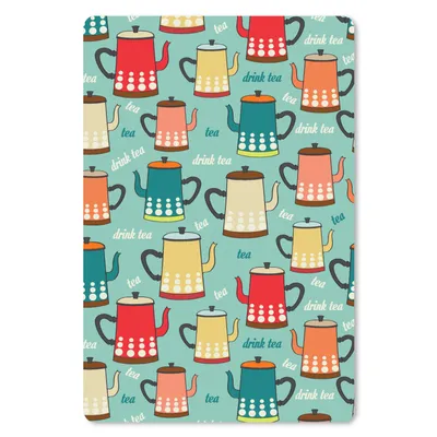 Produktbild von MuchoWow® Mauspad Mousepad Muster - Tee - Teekanne - Vintage 18x27 cm - Mousepads - Maus Mat - Pad - Mausunterlage