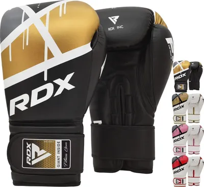 Produktbild von RDX Boxhandschuhe, Maya Hide Leder Trainingshandschuhe für Muay Thai, Kickboxen, Sparring, Boxsack, Sandsack, Kickboxhandschuhe, Kampfsport Training Heim Fitnessstudio Männer Women 8 10 12 14 16 OZ