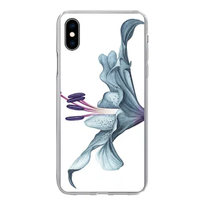 Produktbild von MuchoWow® Handyhülle Schutzhülle Hülle für iPhone Xs Blumen - Aquarell - Lilie Silikon Softcase Handy Hülle - Handytasche