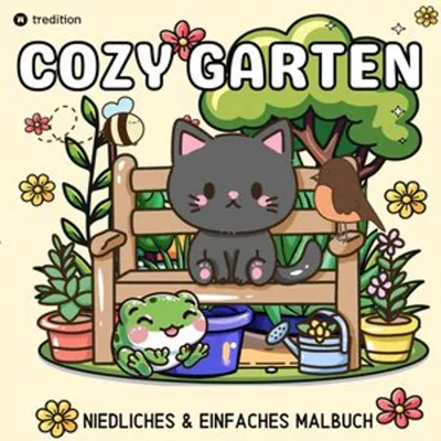 Produktbild von Cozy Malbuch für Erwachsene Garten Malbuch - Süße Motive aus dem Garten Bold and Easy