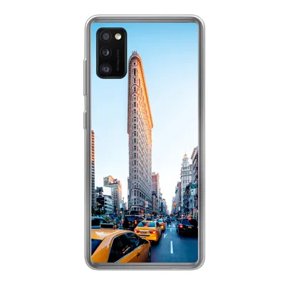 Produktbild von MuchoWow® Handyhülle Schutzhülle Hülle für Samsung Galaxy A41 Starker Verkehr rund um das Flatiron Building Silikon Softcase Handy Hülle - Mobiltelefon