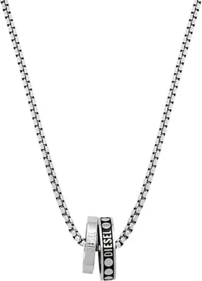 Productafbeelding van DIESEL Sieraden, Dubbele hanger, DX1168040, Herenketting