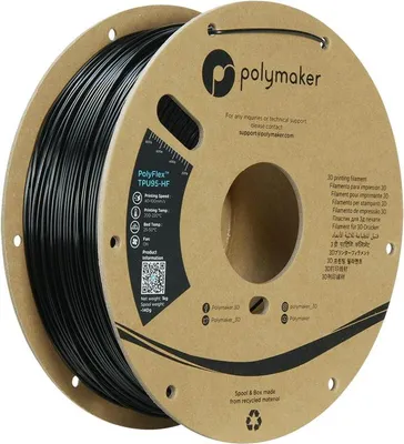 Produktbild von Polymaker PolyFlex TPU-95A High Speed Filament 1,75 mm Black 1 Kg