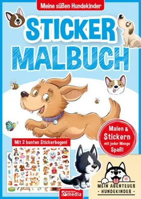 Obrázek produktu pro Sticker Malbuch - Hundekinder