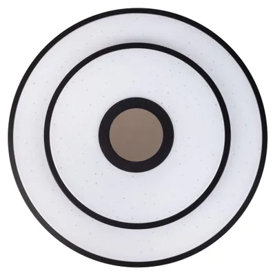 Produktbild von Deckenleuchten - LED / CCT Deckenleuchte "GENUA" Ø: 49,5cm, Deckenlampe im Modern Style, aus Metall und Kunststoff in weiß, 6,8 cm hoch, Ø 49,5 cm, inkl. LED – dimmbar – CCT-Wechsler – Nachtlichtfunktion – Fernbedienung – mit Kristalleffekt – Inkl. Memoryfunktion