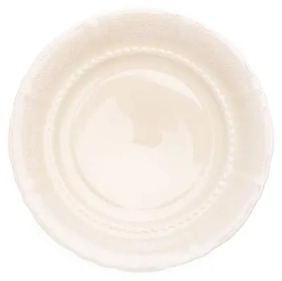 Produktbild von Flacher Teller, tschechisches Porzellan, 25 cm, Sonata, Elfenbein, Leander