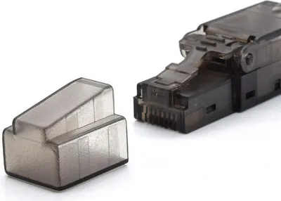 Zdjęcie produktu dla WP WPC-MDP-88-6AUP-TL, RJ-45, Czarny, Półprzezroczysty, Męska, Prosty, Kopolimer akrylonitrylo-butadieno-styrenowy (ABS), Cat6a