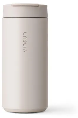 Thermobeker 350 ml – Edelstahl, auslaufsicher, beige