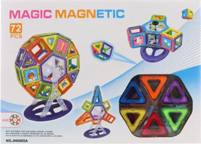 Obrázek produktu pro Magnetická stavebnice 72 ks
