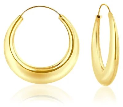 Produktbild von Große Statement-Ohrringe aus 925er Sterlingsilber mit Gelbgold-Beschichtung