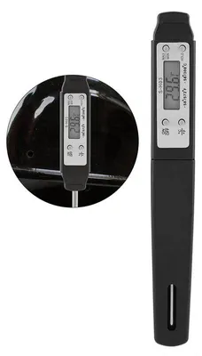 Produktbild von Digitales Lebensmittelthermometer Edelstahl 304 Sonde 120mm Schnellmessung -50300℃ Küchen Thermometer für Grill Fleisch Getränke Backen