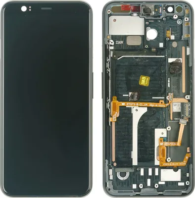 Produktbild von Display mit Rahmen für Google Pixel 4 Farbe: Schwarz Displayglas Touchscreen Bildschirm