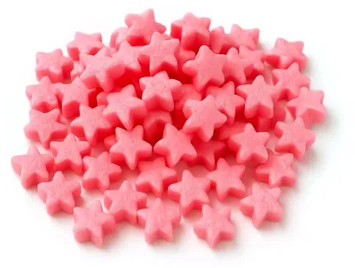 Produktbild von -Verpackungschips in rosa Sternform | aus Maisstärke | 100 % biologisch abbaubar und kompostierbar (20 Liter)